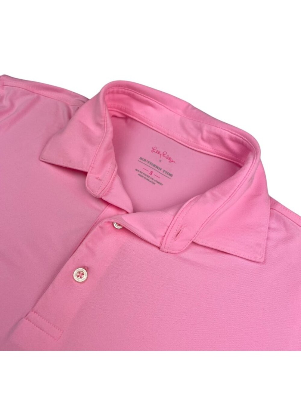 Lily Pulitzer x Southern Tide Men's Performance S/S Polo Shirt Pink • Small